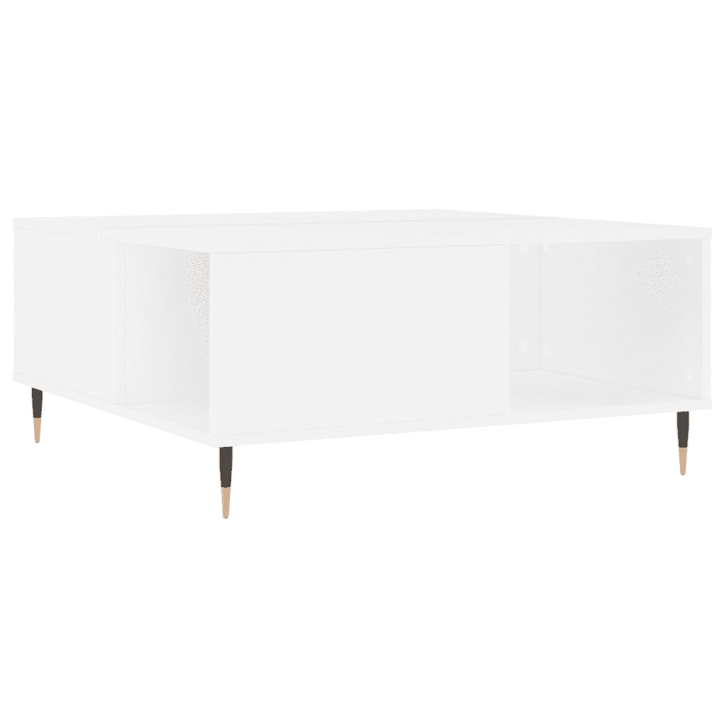 Tavolino da salotto | Tavolino da caff¨¨ | Tavolino da Soggiorno Bianco 80x80x36,5 cm in Legno Multistrato