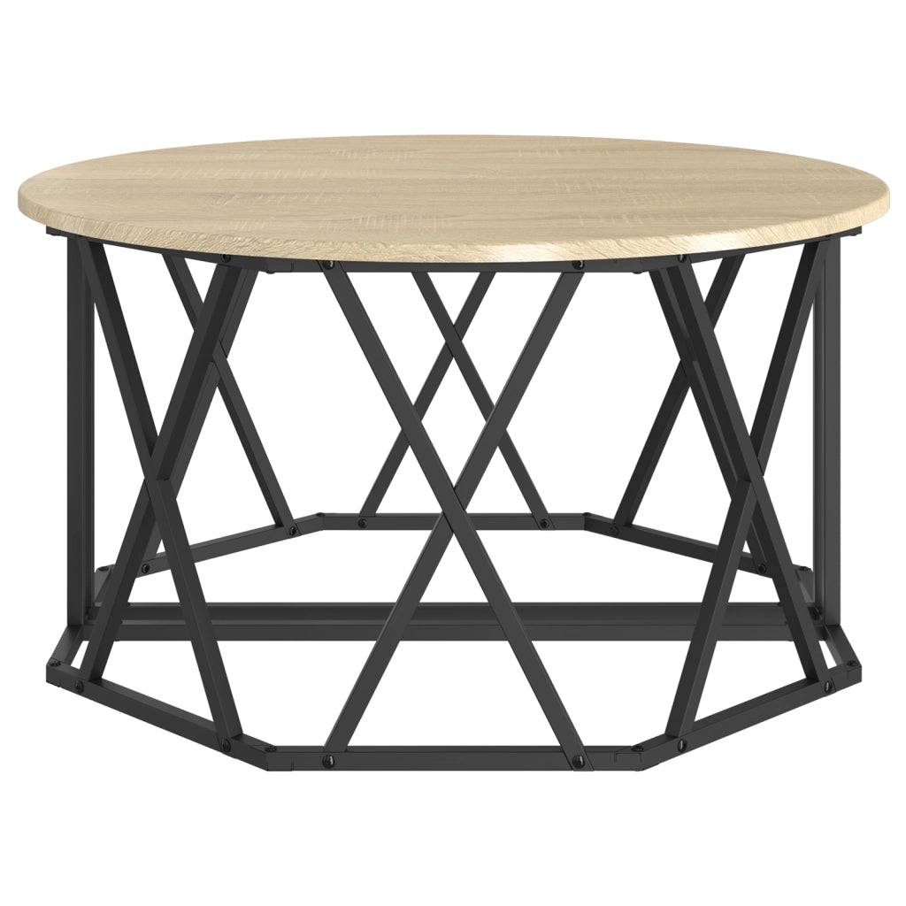 Tavolino da caffÃ¨  in rovere Sonoma 80x80x42 cm in legno ingegnerizzato