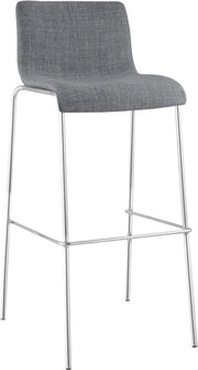 Sgabello bar Hoover in tessuto a 4 piedi struttura cromata 5