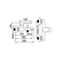 Miscelatore Vasca Serie Rover Cromato