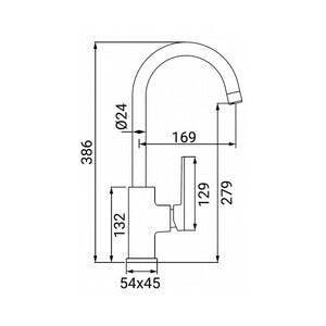 Miscelatore Lavello Bocca Alta Serie Rover Cromato