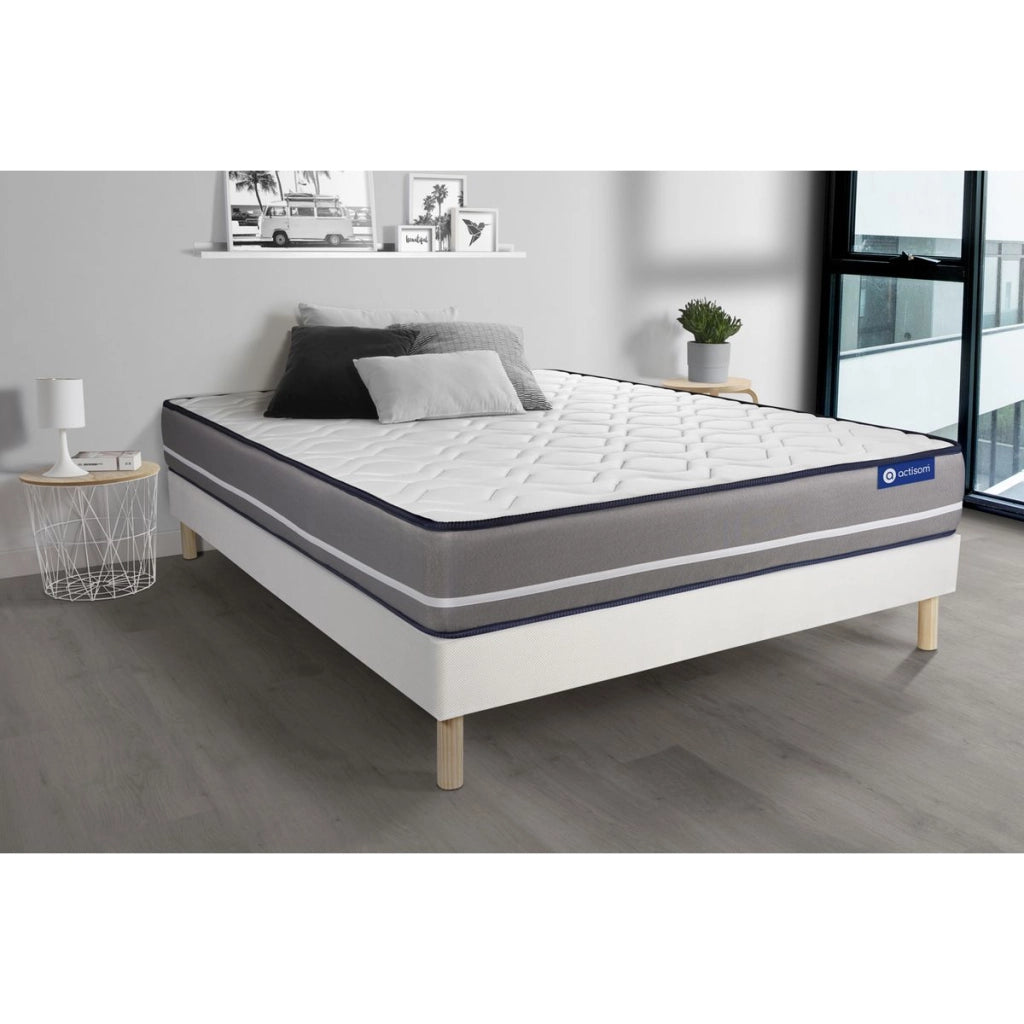 Kit rete e materasso Actilatex pur 130x190cm - Spessore : 20cm - Lattice e memory foam - rigido
