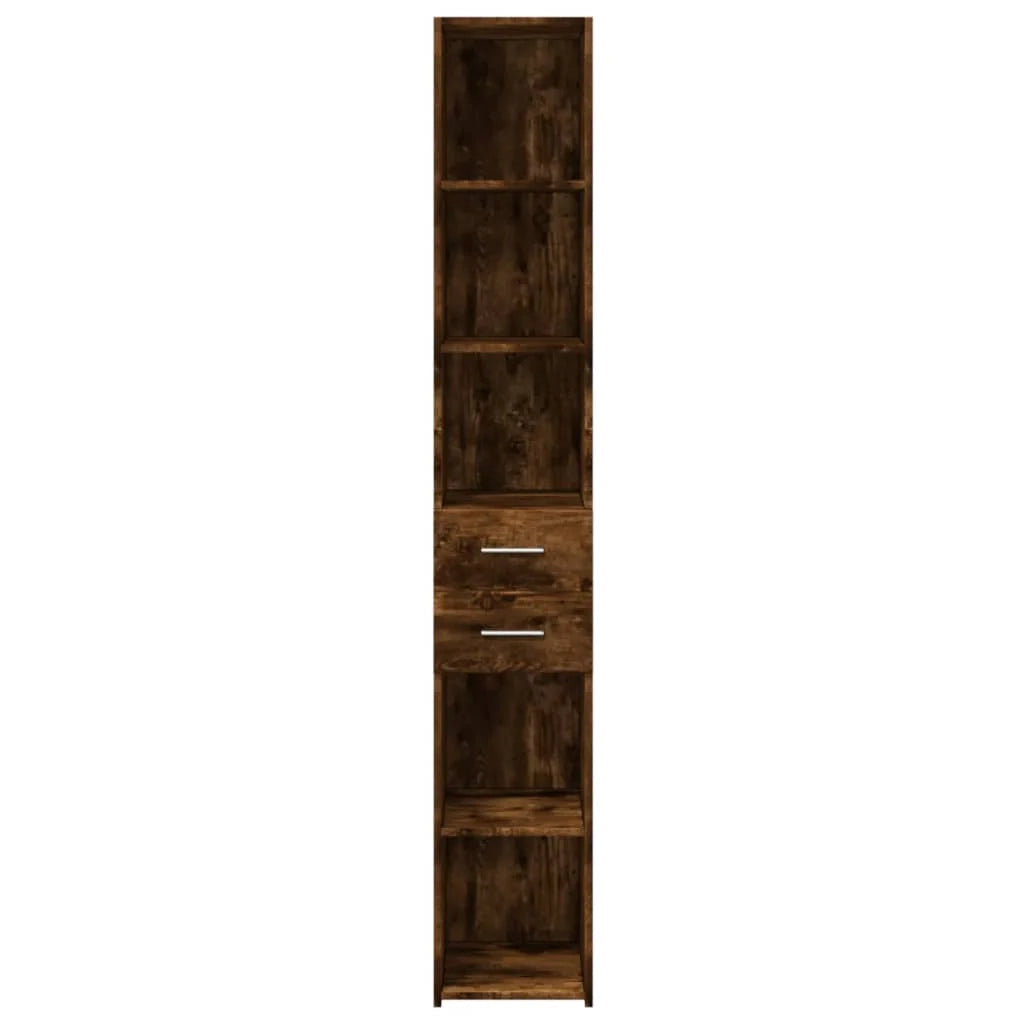 Buffet credenza cassettiera mobiletto mobile contenitore organizer cucina soggiorno salotto alto 30 x 42,5 x 185 cm legno ingegnerizzato marrone 02_0033167