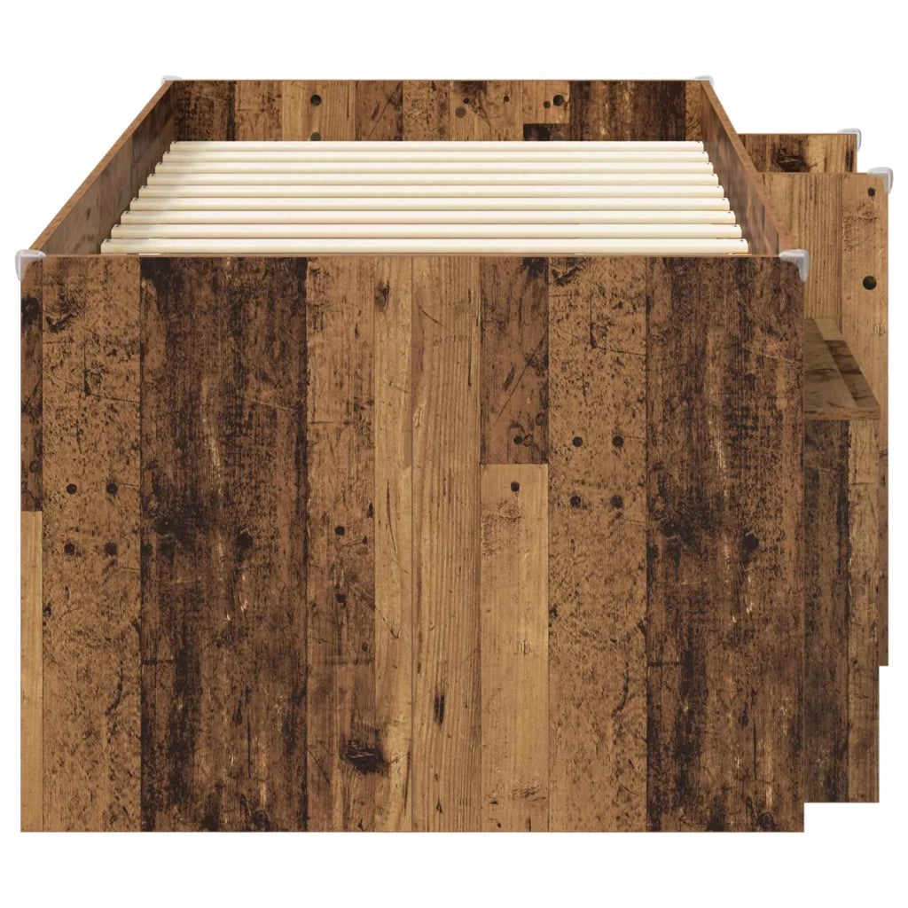 Struttura Letto Loft con Mobile 3 pz Legno antico 3423420