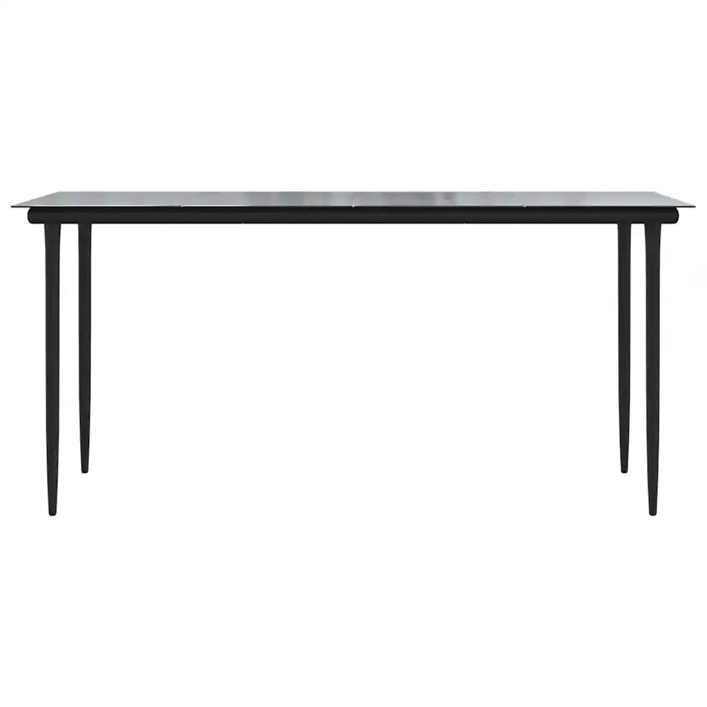 Set da Pranzo da Giardino 5pz con Cuscini Polyrattan Vetro 3334474