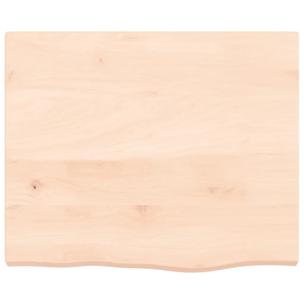 Piano per Tavolo | Superficie Tavolo | Piano Scrivania 60x50x(2-4) cm in Rovere Massello Non Trattato