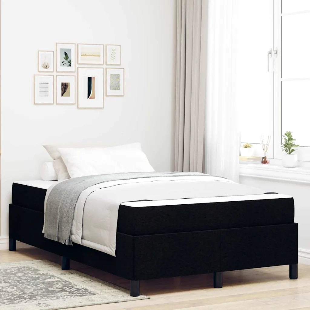 Letto a molle Nero 120 x 190 cm Tessuto 3398845