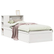 Letto singolo | Letto per adulti | Giroletto senza Materasso Bianco 75x190 Legno Massello di Pino