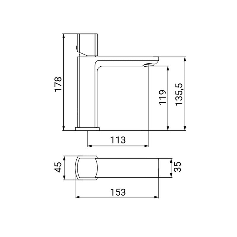 Miscelatore Lavabo Serie Edison Cromato