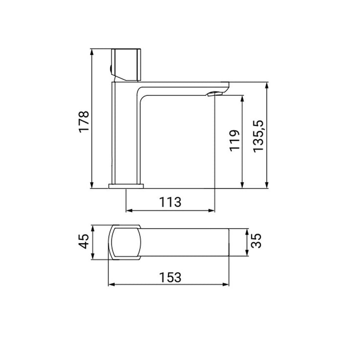 Miscelatore Lavabo Serie Edison Cromato