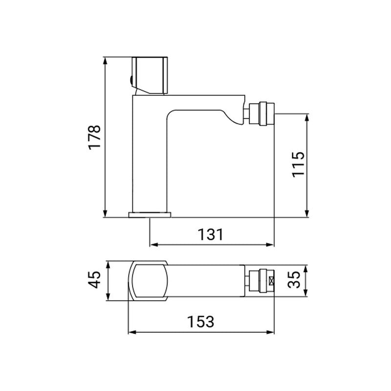 Miscelatore Bidet Serie Edison Cromato