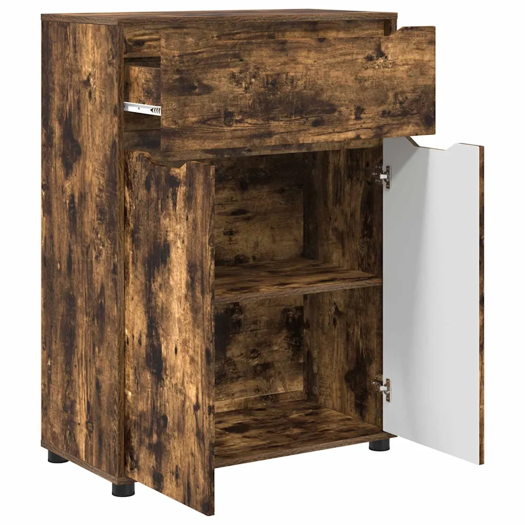 Mobile da Bagno con cassetto Rovere fumé 72,5 x 36,5 x 100 cm 888772