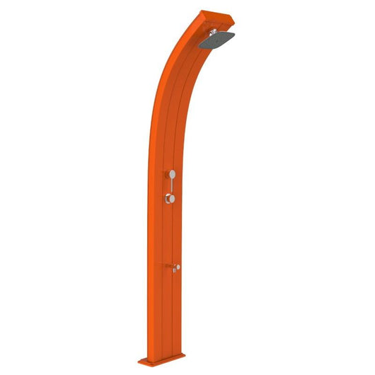 Doccia Solare In Alluminio Dada 40 Litri Con Miscelatore, Lavapiedi E Pulsane Temporizzato Colore Arancione Cv-D330/2009