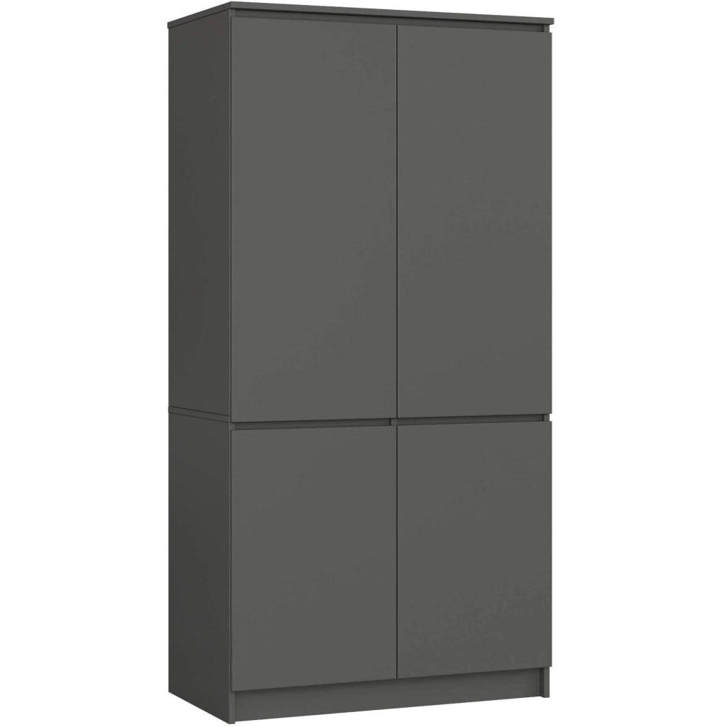 Armadio AKORD S90 4 ante Grigia Grafite 90x51x180 cm