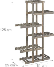 Scaffale in legno con scala per piante e fiori 5 livelli uso interno 13_0001004