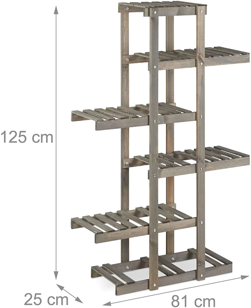 Scaffale in legno con scala per piante e fiori 5 livelli uso interno 13_0001004