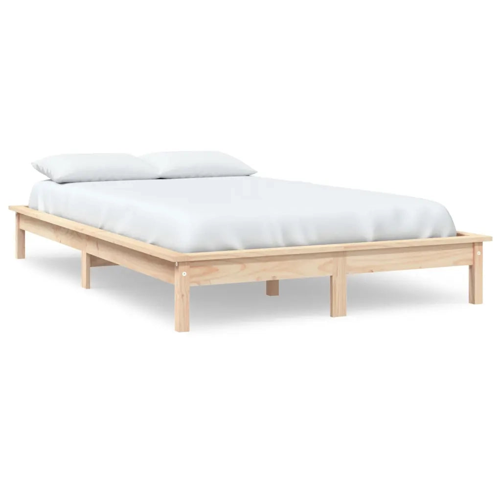 Letto matrimoniale | Letto per adulti | Giroletto 120x200 cm in Legno Massello di Pino