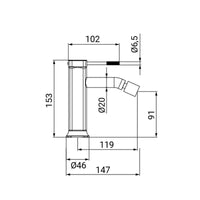 Miscelatore Bidet Serie Nobel Cromato