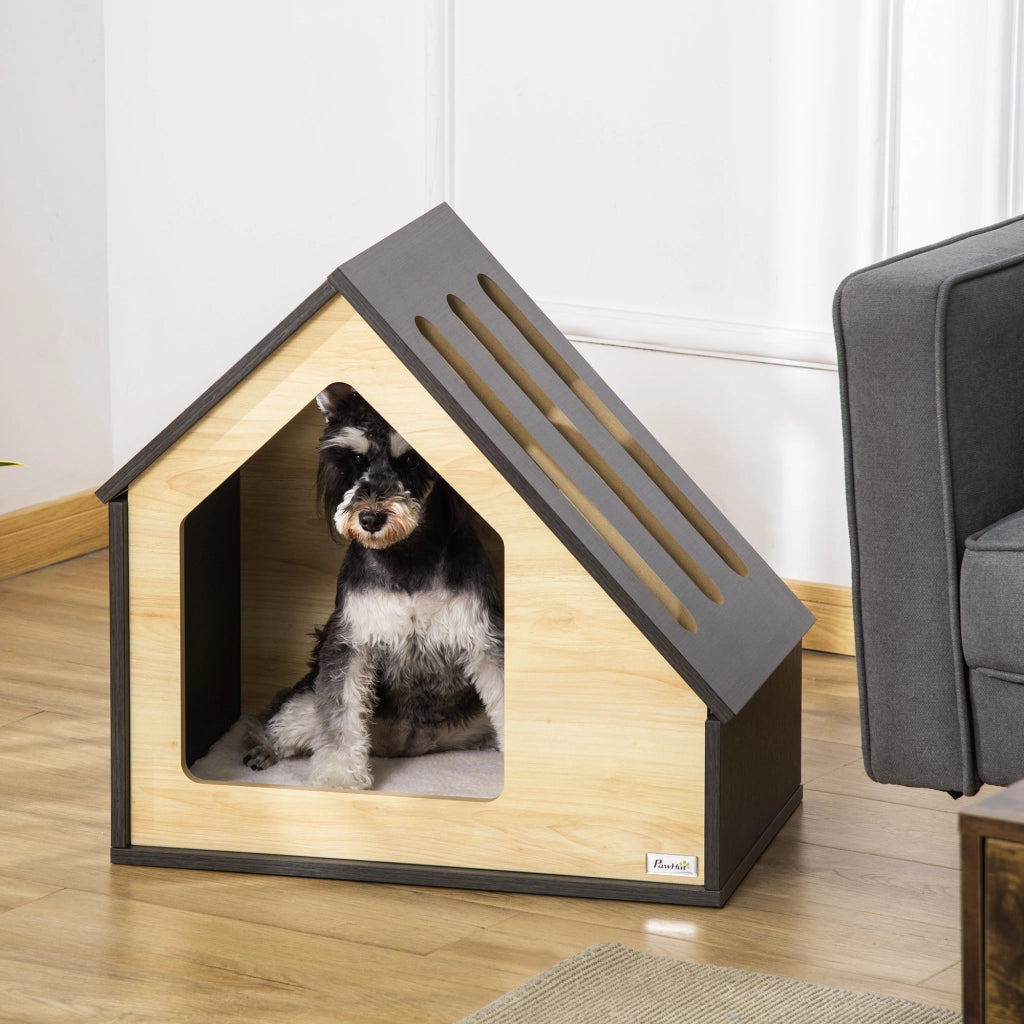 Cuccia per Cani Interna con Cuscino ¨C zephmum ¨C Marrone 60x40x59 cm