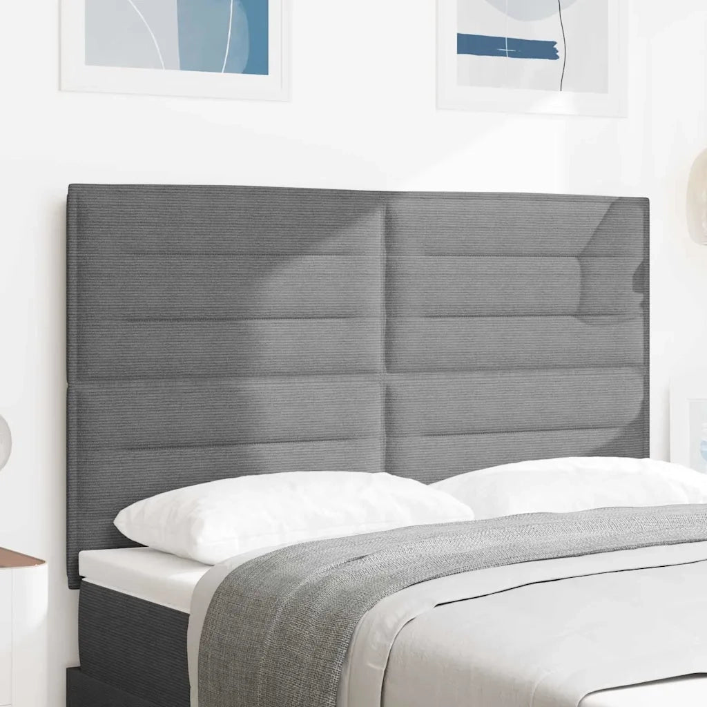Testiera LED con testiera Grigio chiaro 160 cm Tessuto in Cords 3338330