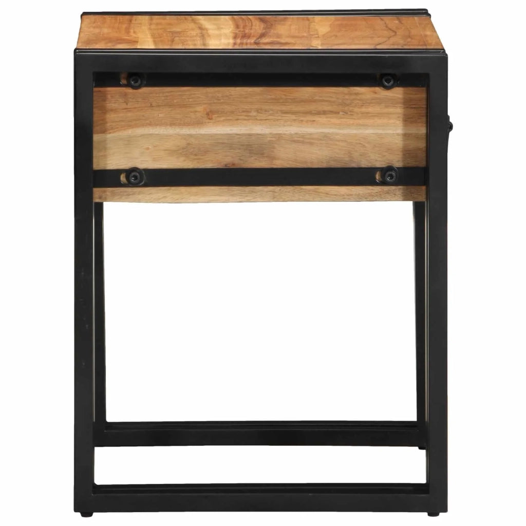 Tavolino con cassetto 40 x 40 x 50 cm Legno di Acacia Massello 4016714