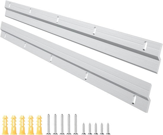 Z-klemmen per coppia per l'appendiporto per oggetti pesanti, sistema di appendiporto pesante 45 cm, Z-hanger con viti per cornici, pannelli, specchi, mensole