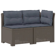 Divano da Giardino a 2 Posti con Cuscini Aspetto Rattan PP 8011955