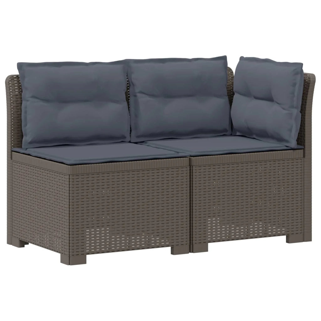 Divano da Giardino a 2 Posti con Cuscini Aspetto Rattan PP 8011955