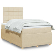 Giroletto a Molle con Materasso Crema 120x190 cm in Tessuto 3294300
