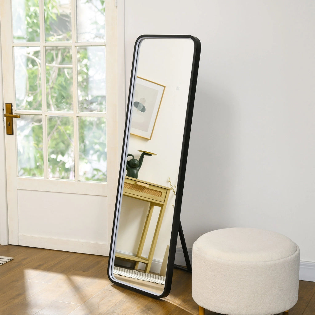 Specchio a Pieno Corpo LED ¨C zephmum ¨C Grigio 151.5x50 cm