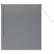 Tendaggi a Veneziana | Tenda a lamelle Grigio scuro 130 x 115 cm Alluminio