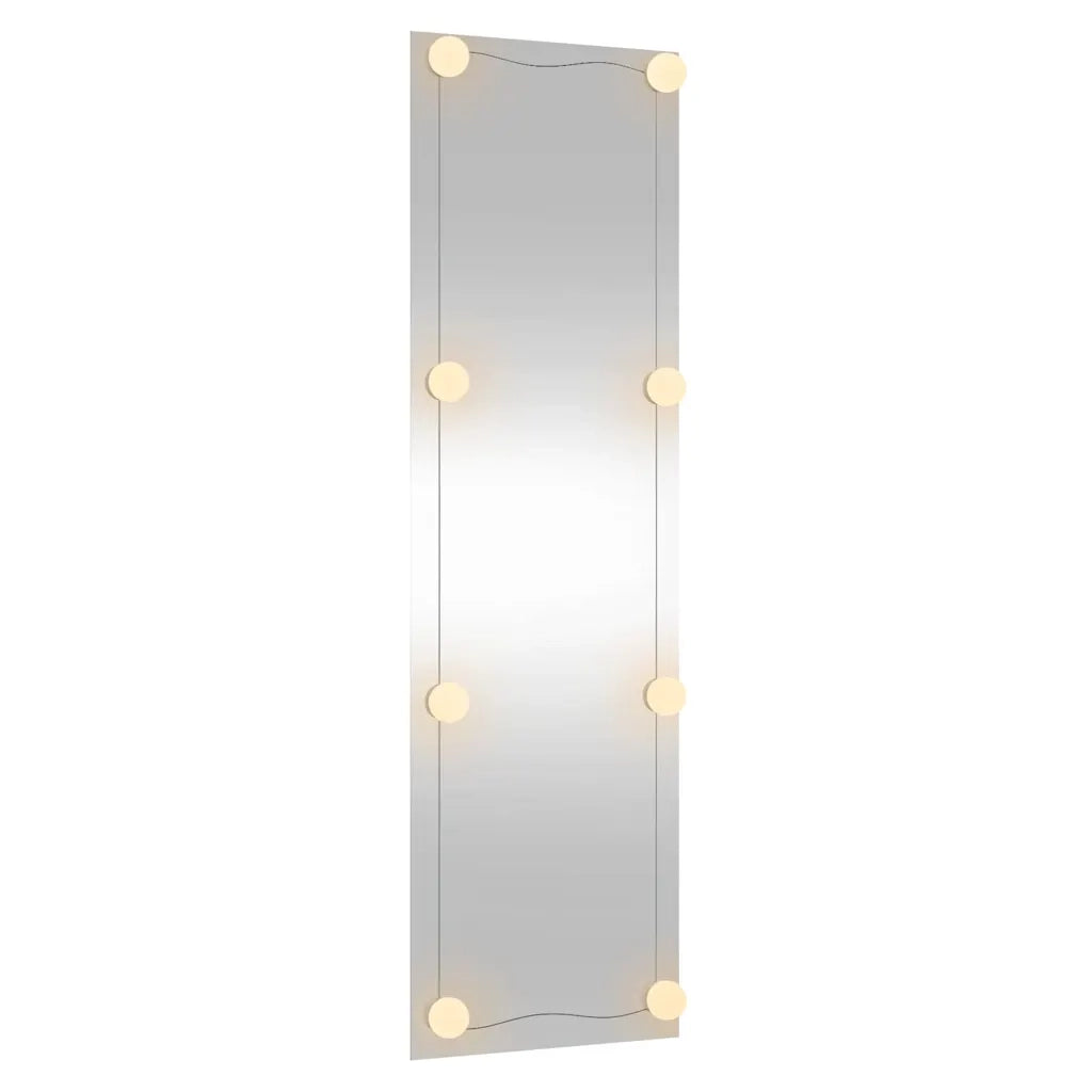 Specchio da Parete con Luci LED 30x100 cm Vetro Rettangolare 3189151