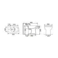 Bidet Monoforo Serie Alda Bianco