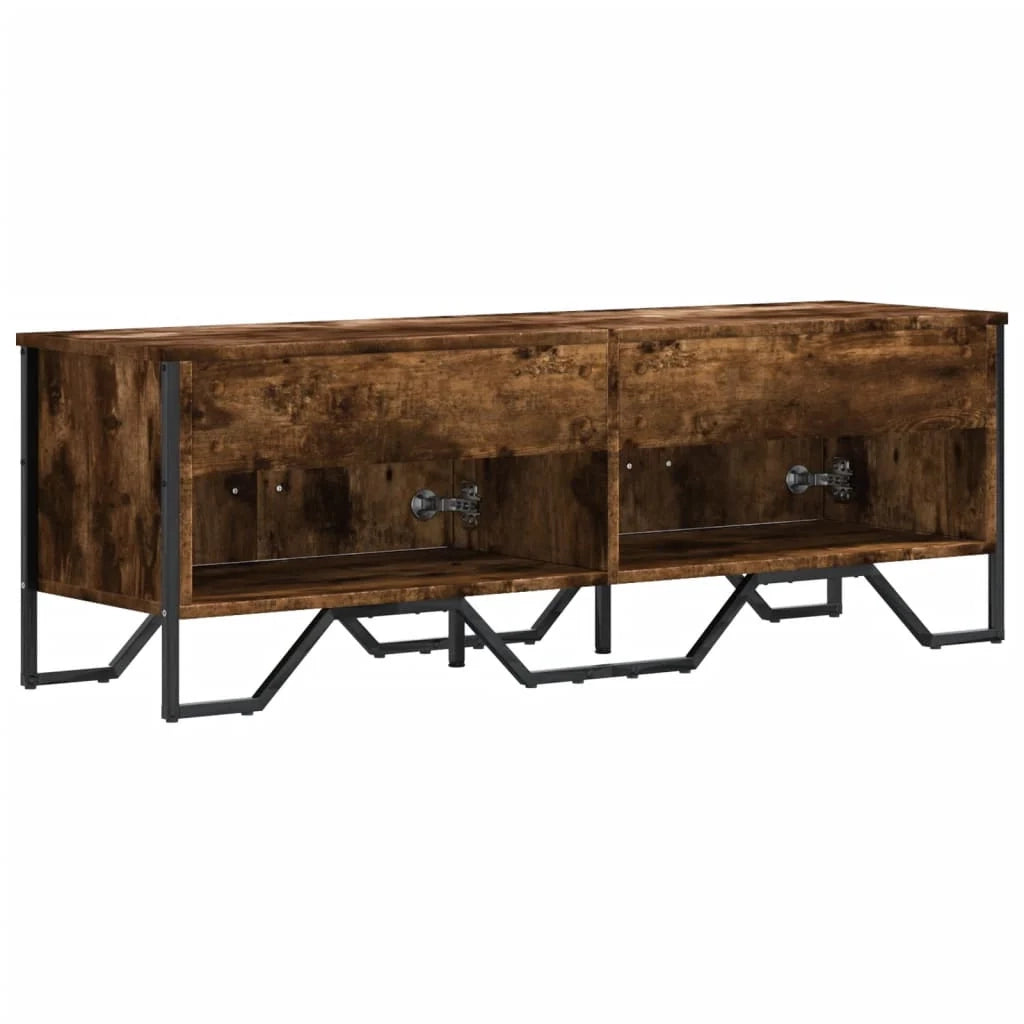 Mobile TV multimediale scaffale TV credenza mobile TV sala da pranzo soggiorno camera da letto rovere affumicato 122 x 34 x 41 cm legno ingegnerizzato marrone 02_0027327