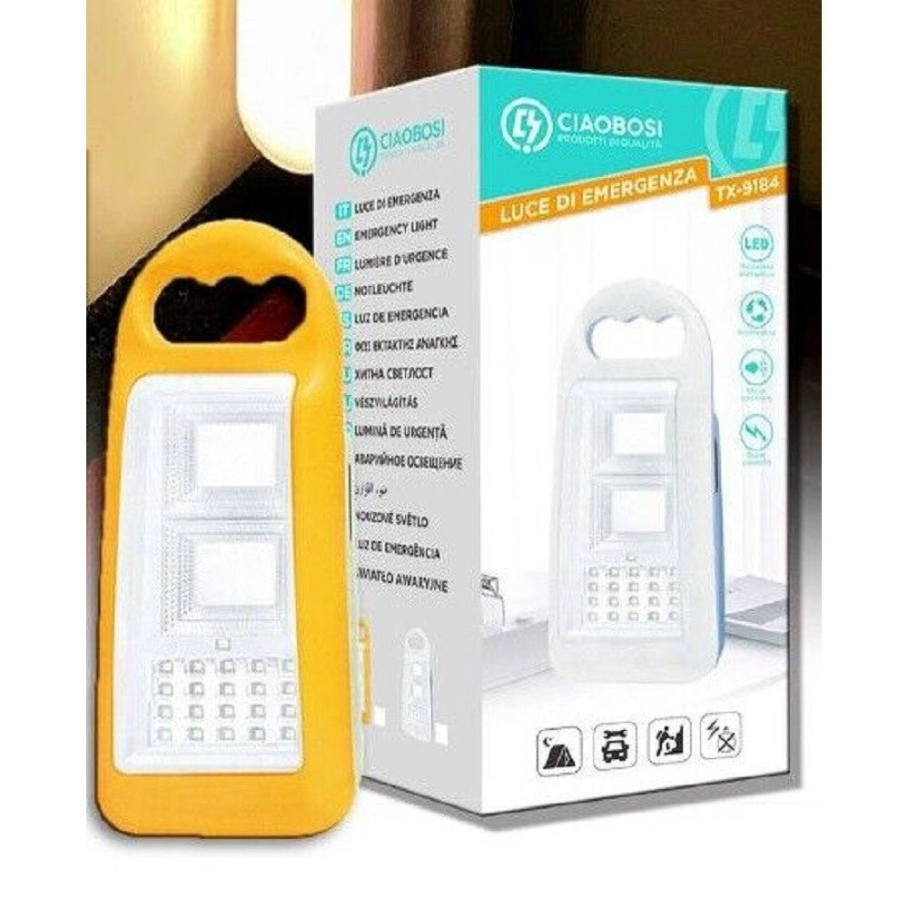 Trade Shop - Lampada Luce Di Emergenza Ricaricabile Led Usb 5v 1a Batteria Power Bank Tx-9184 -