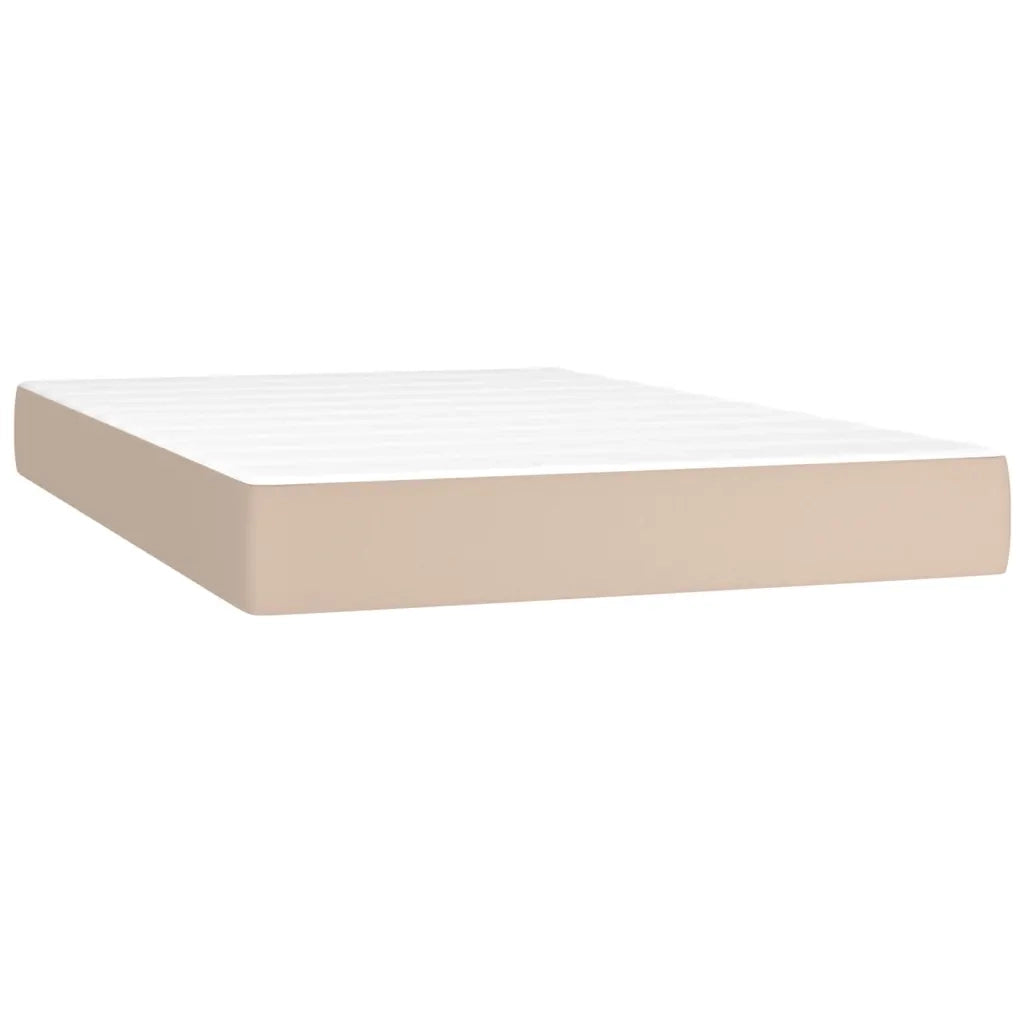 Giroletto Molle Materasso e LED Cappuccino 120x200cm Similpelle 3134218