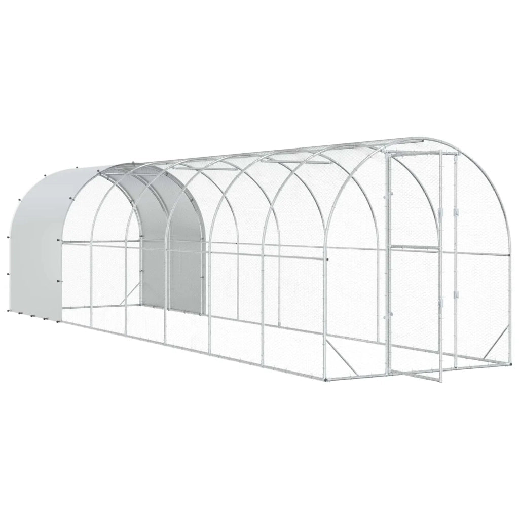 Pollaio Argento 800 x 200 x 200 cm Acciaio zincato 3434683
