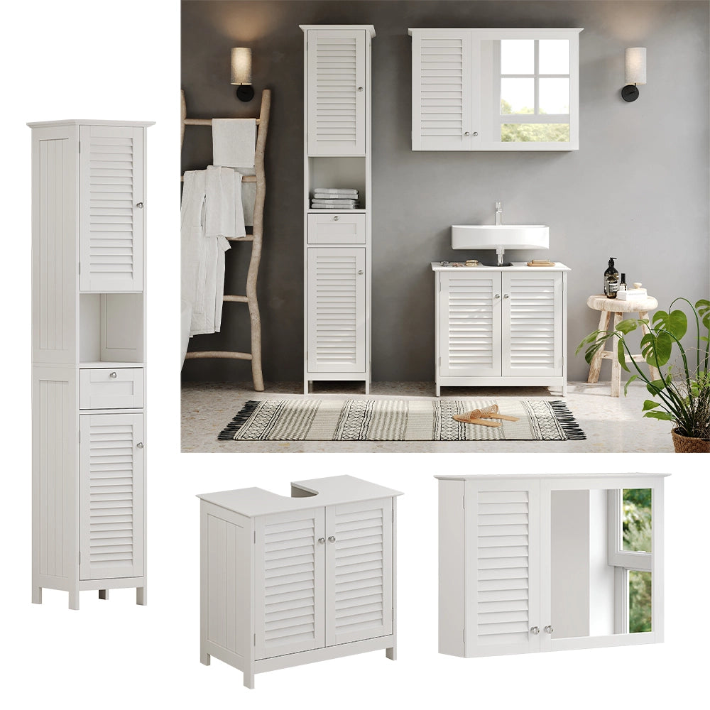 Vicco Set di mobili da bagno Bianco 3 pezzi, opzione 5