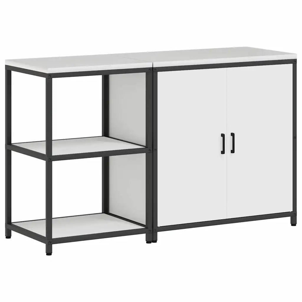 Set di Stoccaggio per Cucina con lo scaffale 2 pcs Bianco