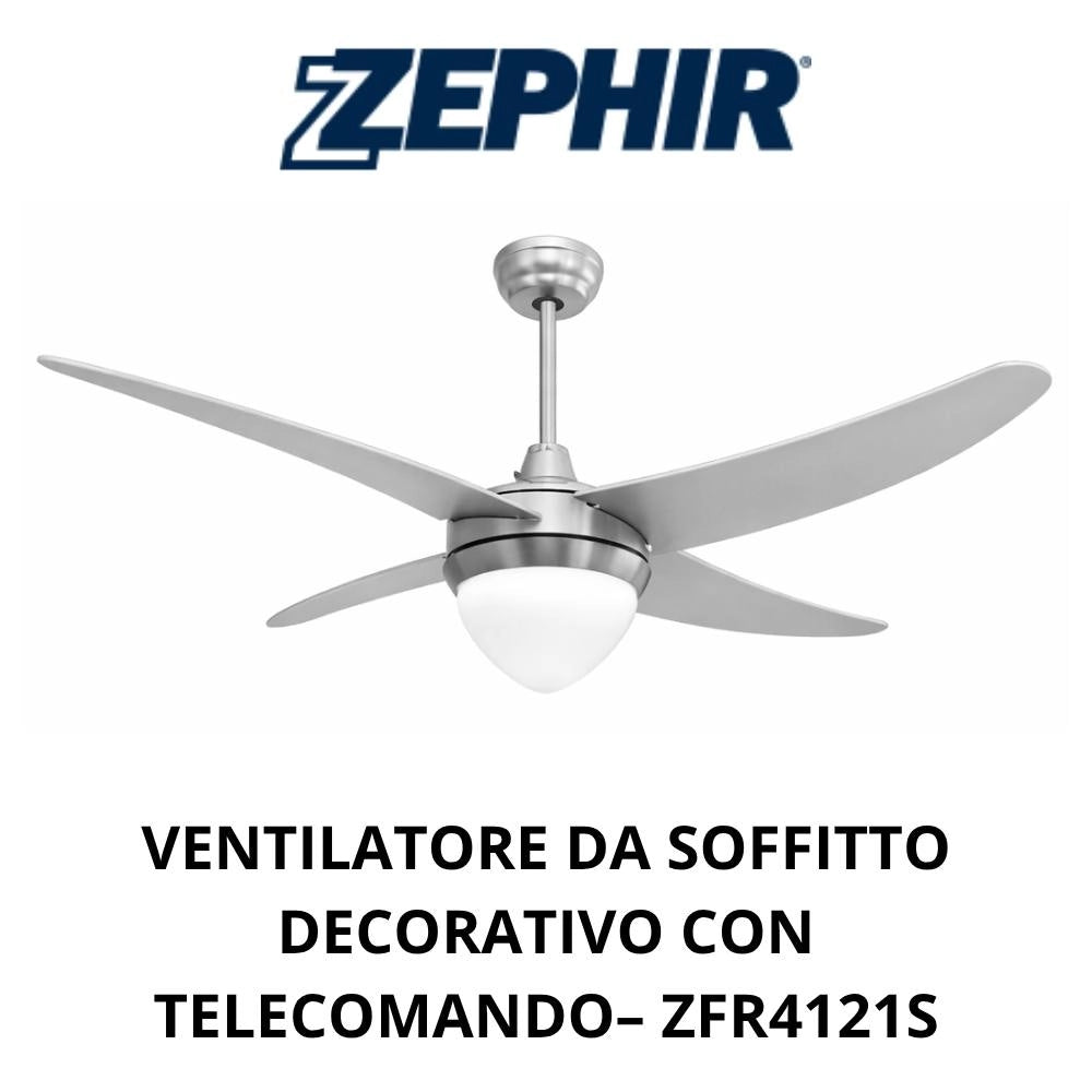 Ventilatore da soffitto decorativo zephir con telecomando