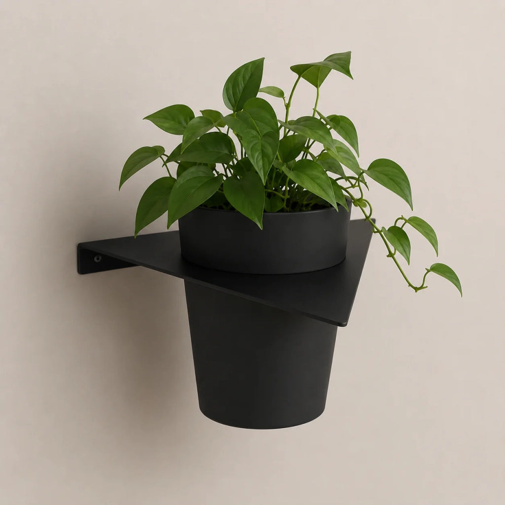 Tecnokit porta vasi da muro in metallo con vaso