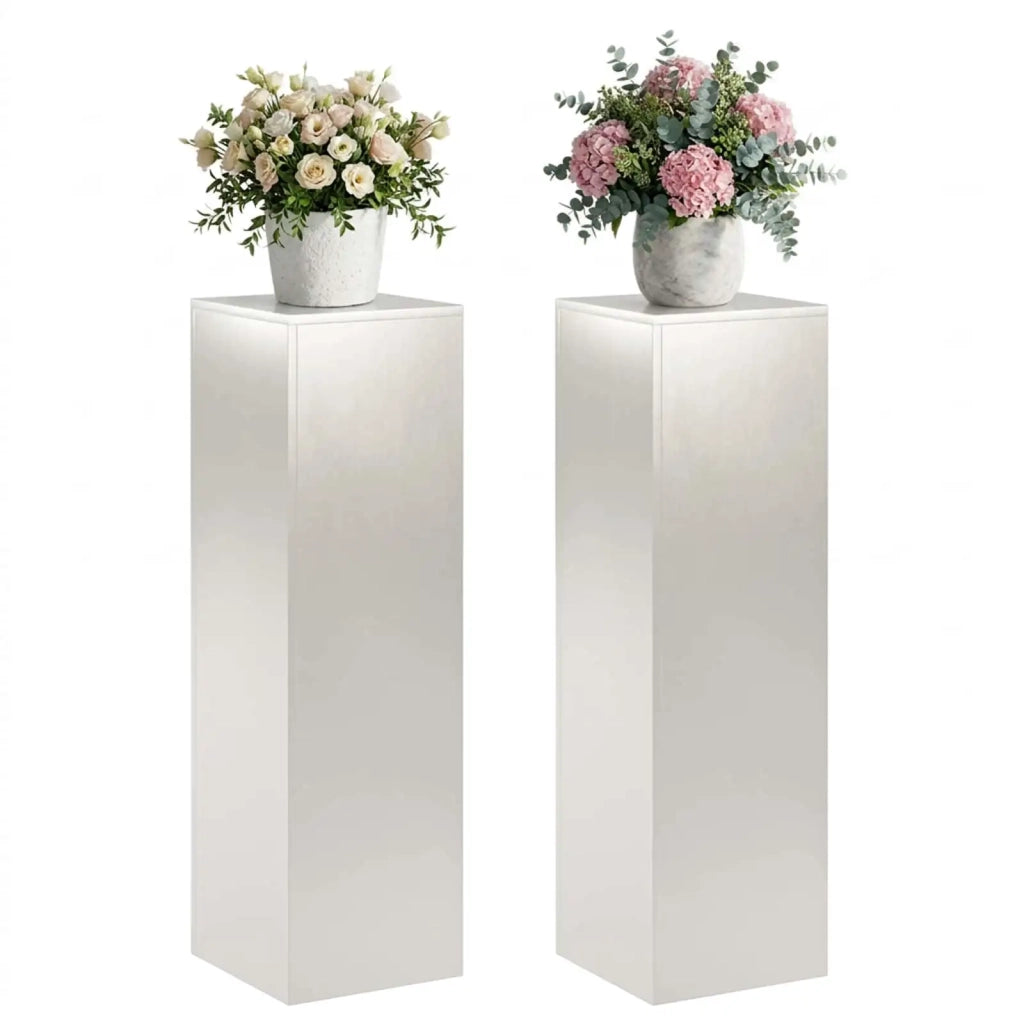 Supporto per piante 2 pcs Argento 30 x 30 x 100 cm Acciaio 8012511