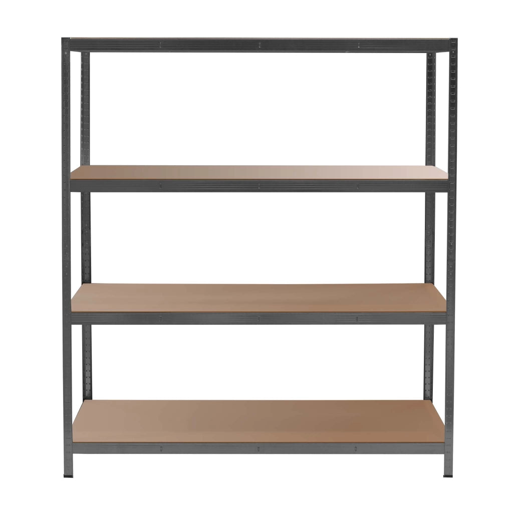 Scaffale per carichi pesanti Nero 160x60x180cm Sistema a incastro 4 ripiani 175kg/piano