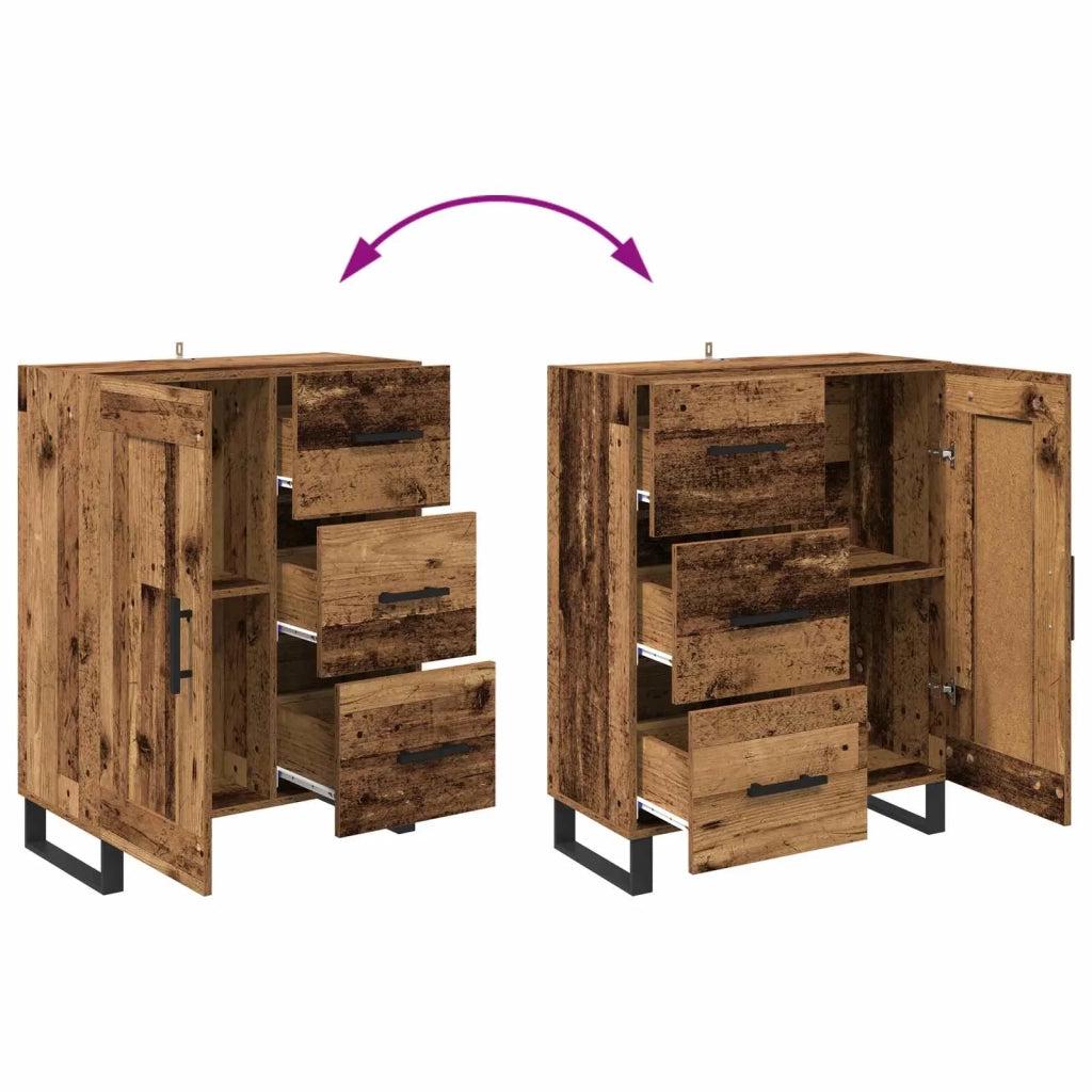 Credenza con cassetto Legno vecchio 69,5 x 34 x 90 cm