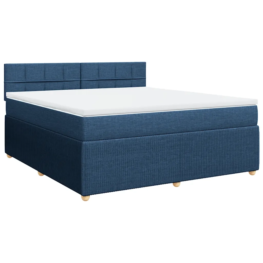 Giroletto a Molle con Materasso Blu 180x200 cm in Tessuto 3287541