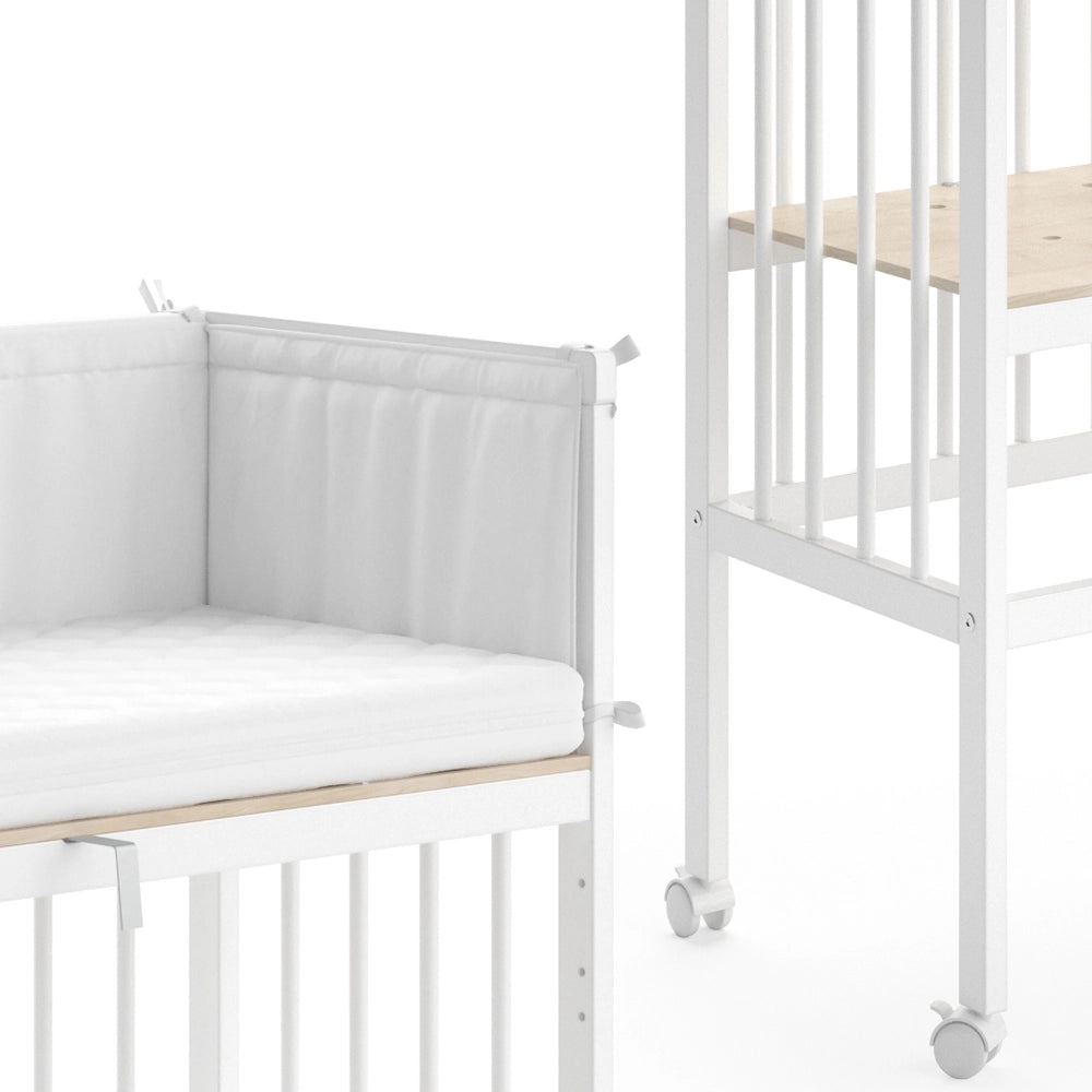 Vitalispa Lettino da attaccare al letto Bianco 94 x 90 cm 1 binario laterale