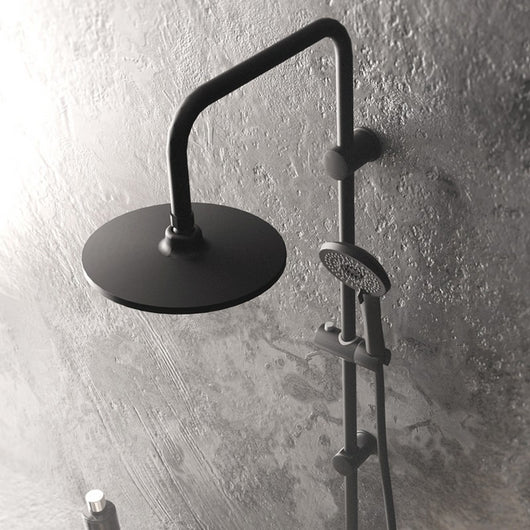 Colonna Doccia Berna Nera in Acciaio con Doccetta 4 Getti