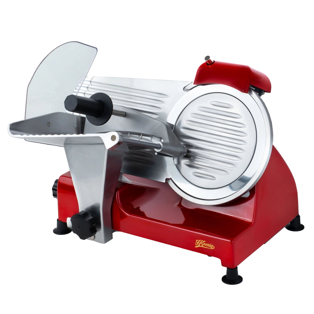 Affettatrice con lama in acciaio inox made in Italy 22cm MSX224 di H.Koenig rossa