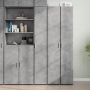 Credenza Grigio Cemento 30x42,5x185 cm in Legno Ingegnerizzato