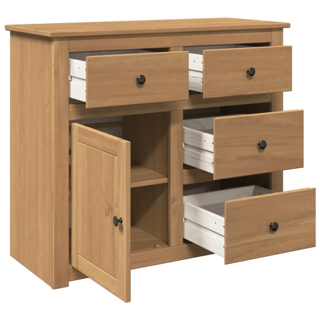 Credenza con Cassetti-Buffet-Armadio da cucina Panama 93x40x80 cm Legno Massello di Pino